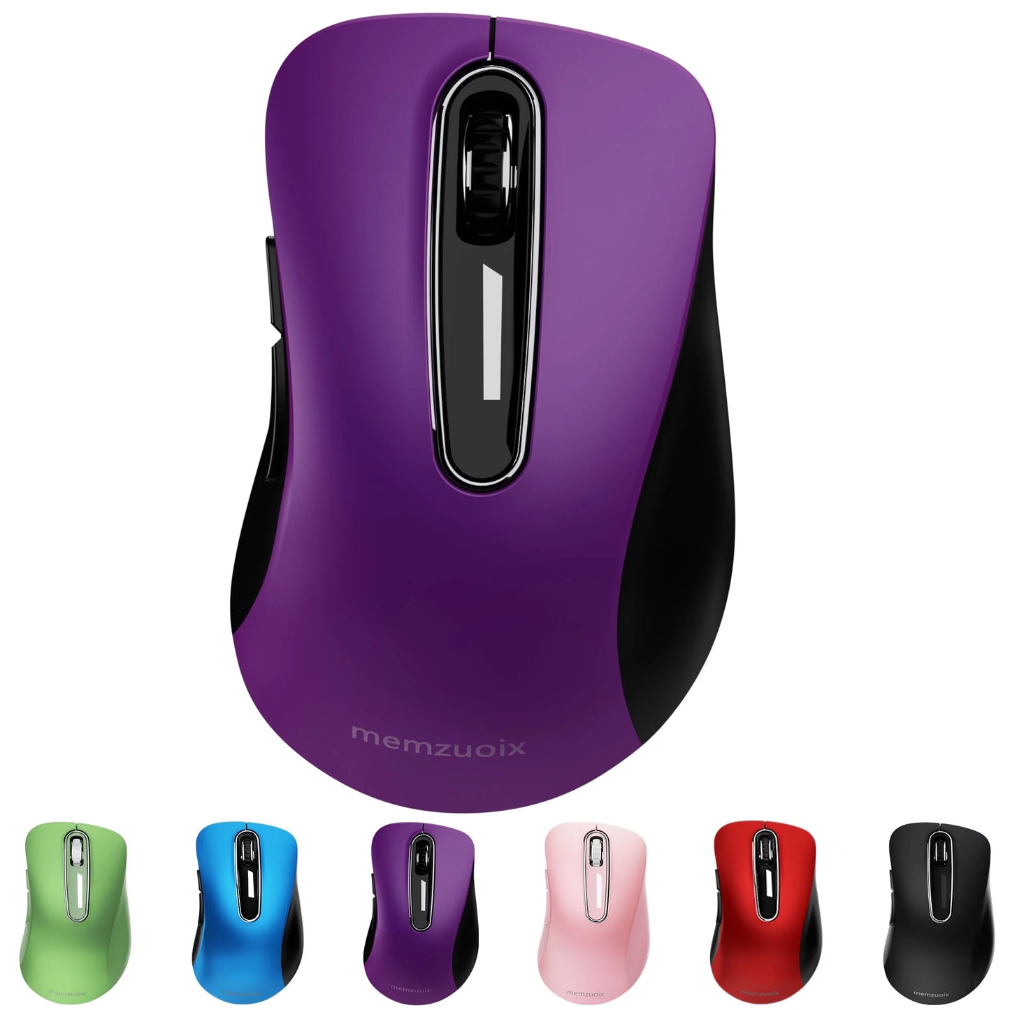 Wireless Mouse, 2.4Ghz with USB Receiver, 1200 DPI Optical Tracking, 5 Buttons,Ambidextrous Pc/Mac/Laptop -Purple