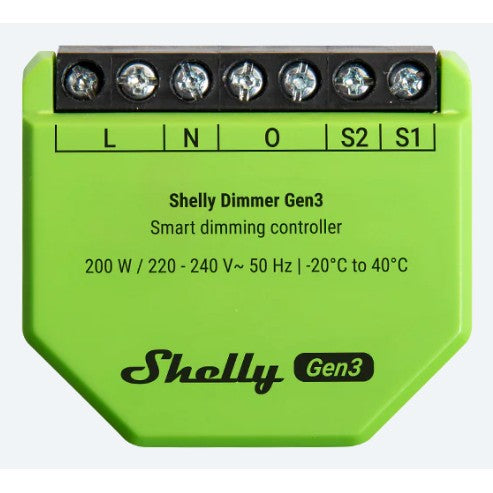 Shelly Relais "Dimmer Gen3" LED Lichtcontroller Messfunktion Unterputz