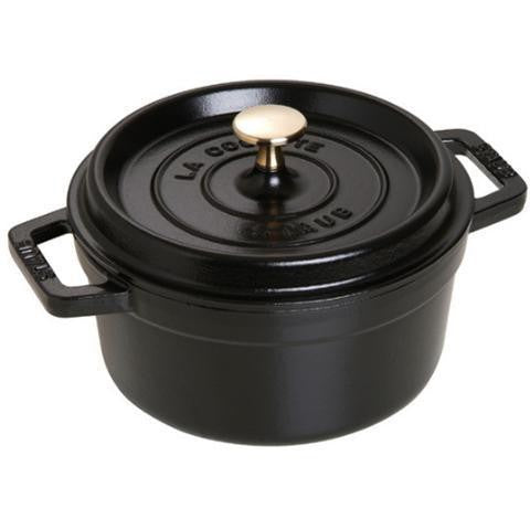 Staub La Cocotte 20cm rund. schwarz. Gusseisen