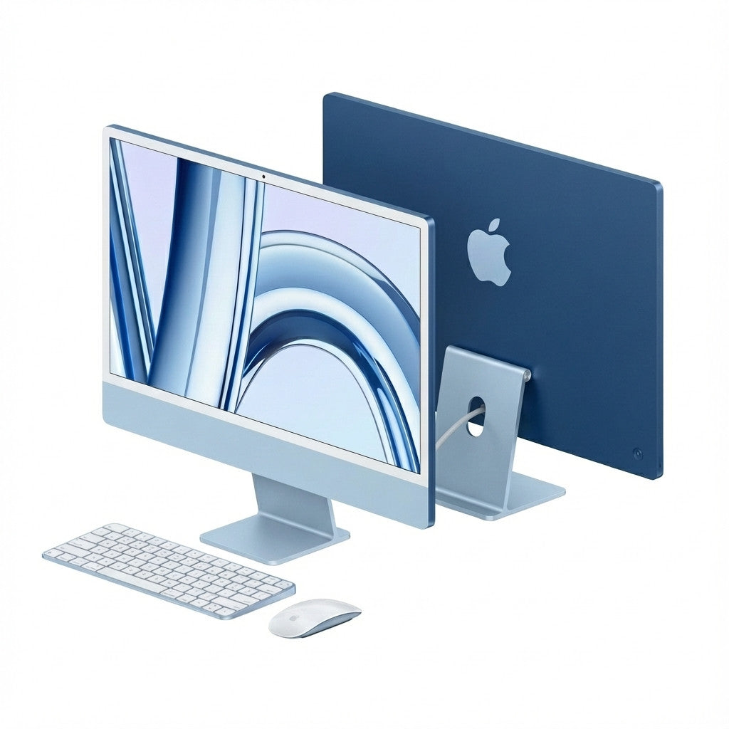 iMac Z1E5 59.62cm 23.5Zoll Standardglas M4 8C CPU/8C GPU/16C N.E. 16GB 256GB SSD Gbit Eth MM MaKey DE Blau