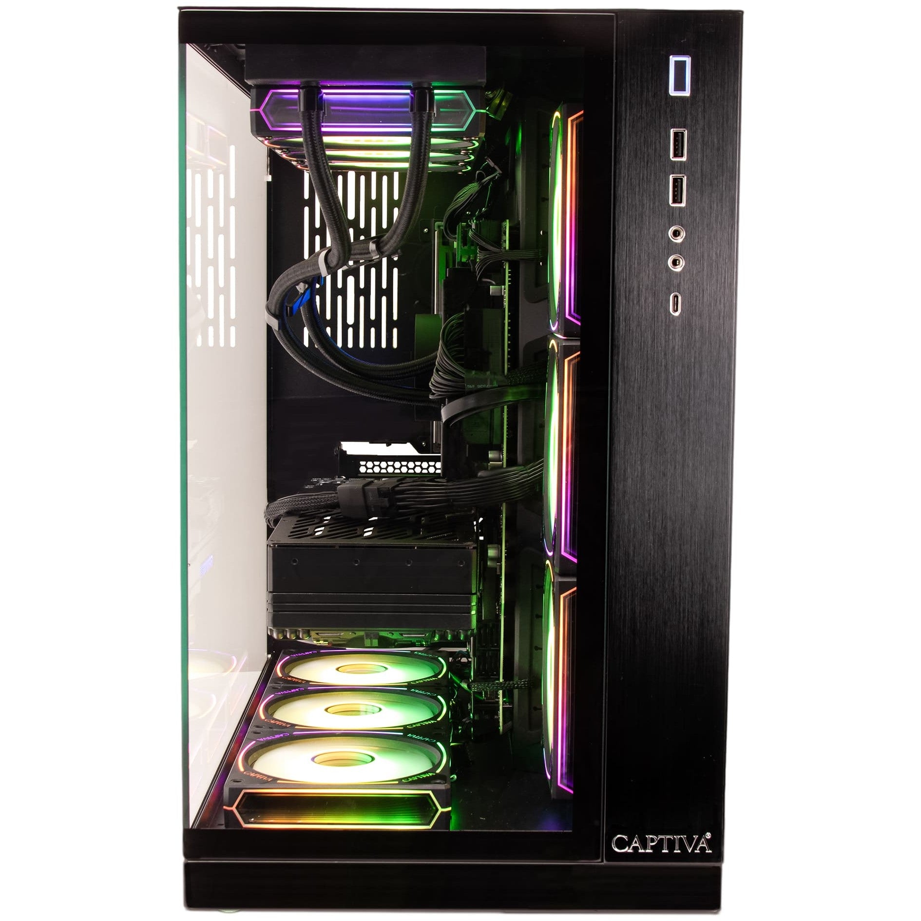 CAPTIVA PC Highend Gaming I90-060 (i9-14900KF/RTX5070 12GB GDDR7/SSD 2TB/32GB/WLAN/Windows 11 Home