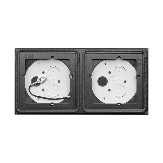 GIRA - AP-Gehäuse 2 Module 1x2 System 106 Anthrazit 106,5x213x25,3