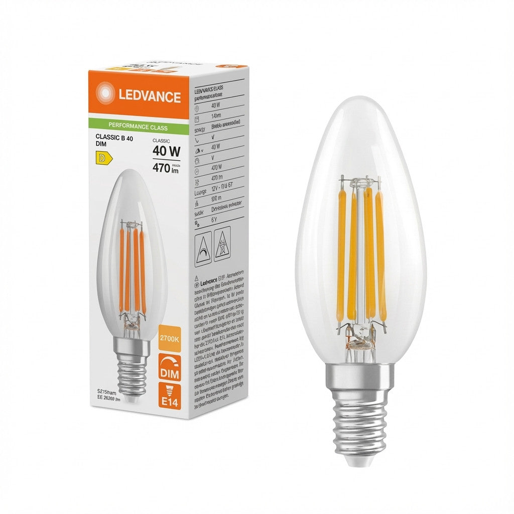 Osram LED Classic B 40 Filament DIM P 3.4W 827 Clear E14 Dimmbare LED-Lampen, klas
