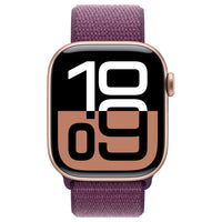 APPLE Watch Series 10 GPS + Cellular 42mm Rose Gold Aluminium Case with Plum Sport Loop
