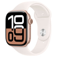 APPLE Watch Series 10 GPS + Cellular 46mm Rose Gold Aluminium Case with Light Blush Sport Band - S/M