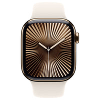 APPLE Watch Series 10 GPS + Cellular 42mm Gold Titanium Case with Starlight Sport Band - S/M